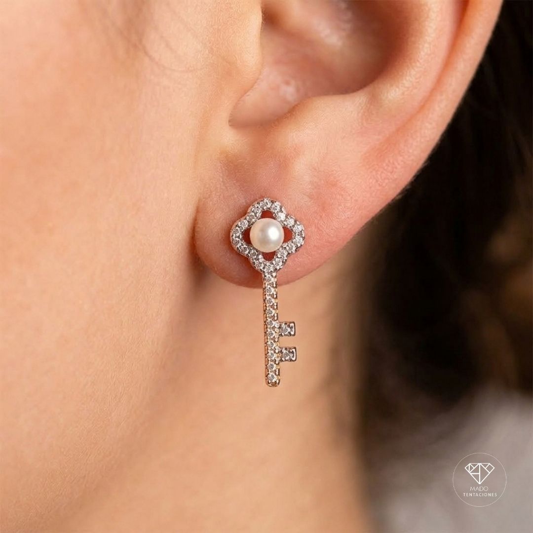 Broqueles Llave Perla