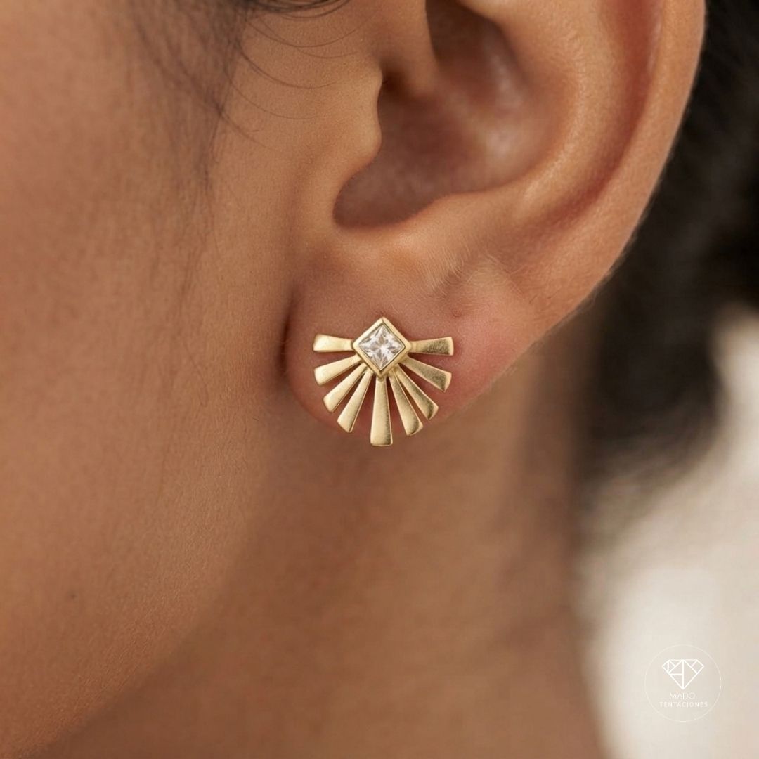 Aretes Broquel Sol Imperial
