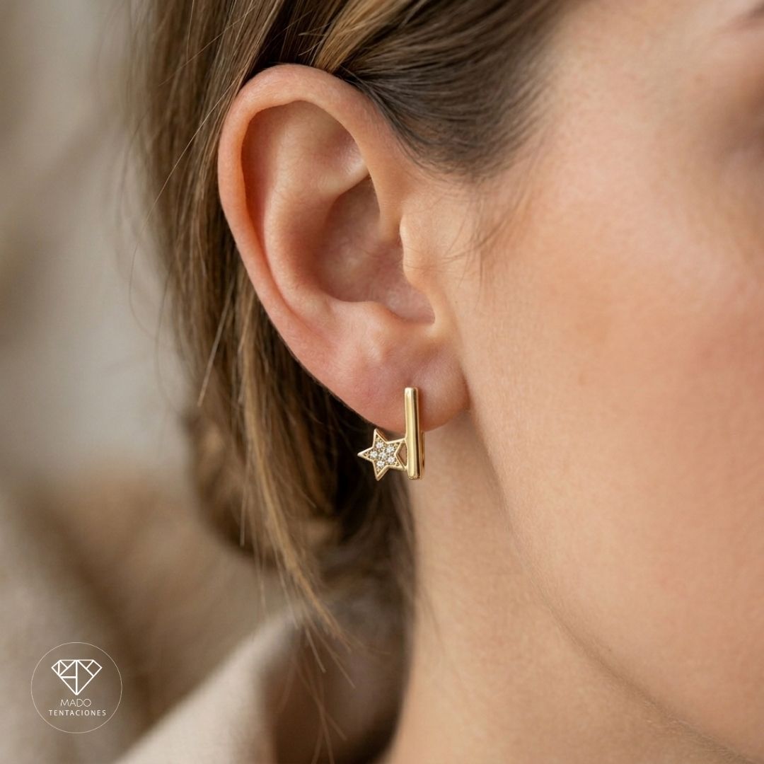 Aretes Huggie Dije Estrella