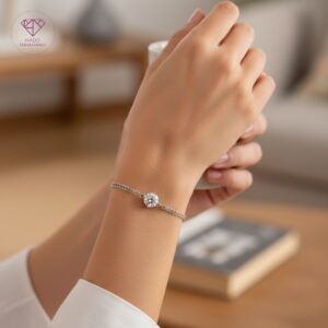 Pulsera Doble Cadena Solitario