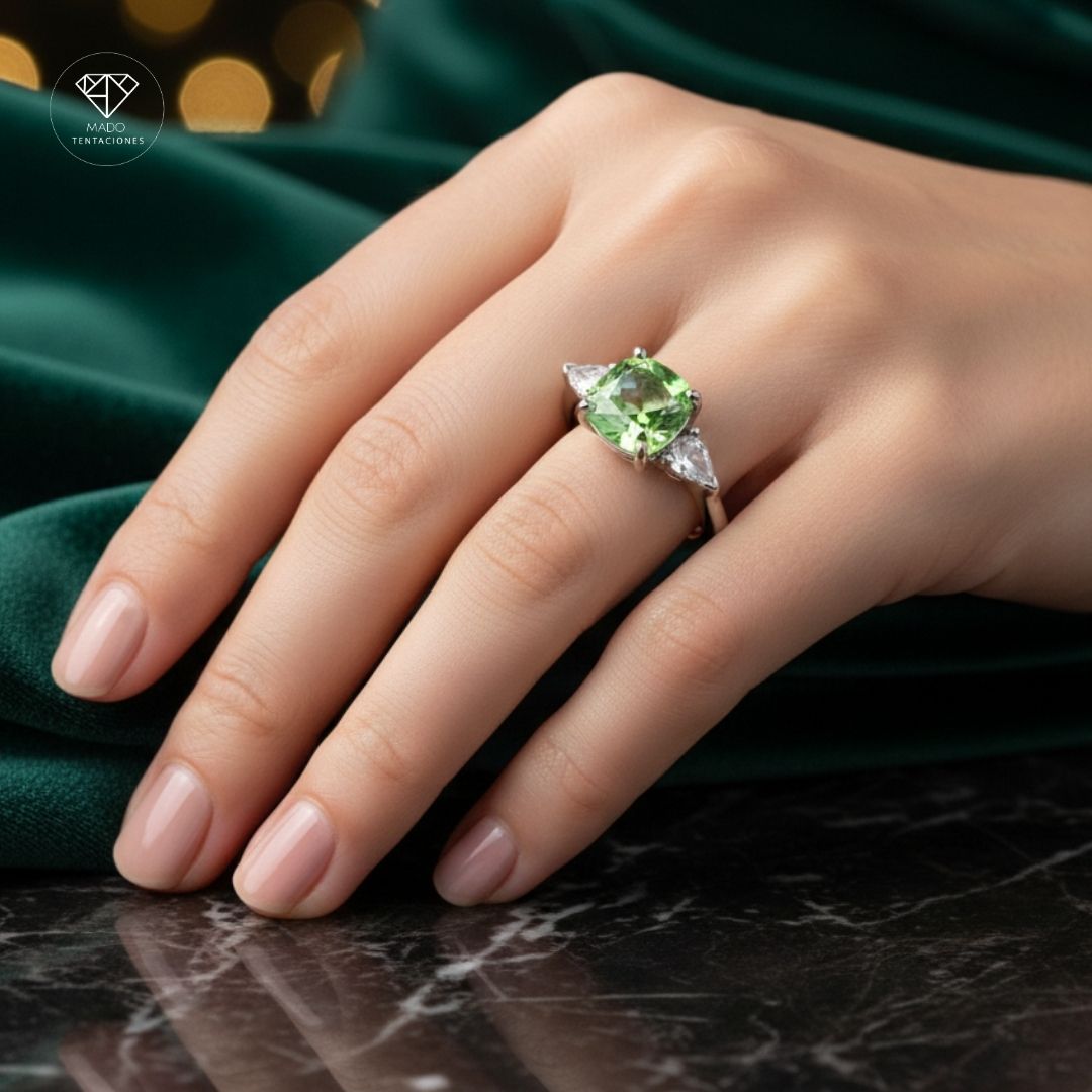 Anillo Trilogía Verde Peridoto