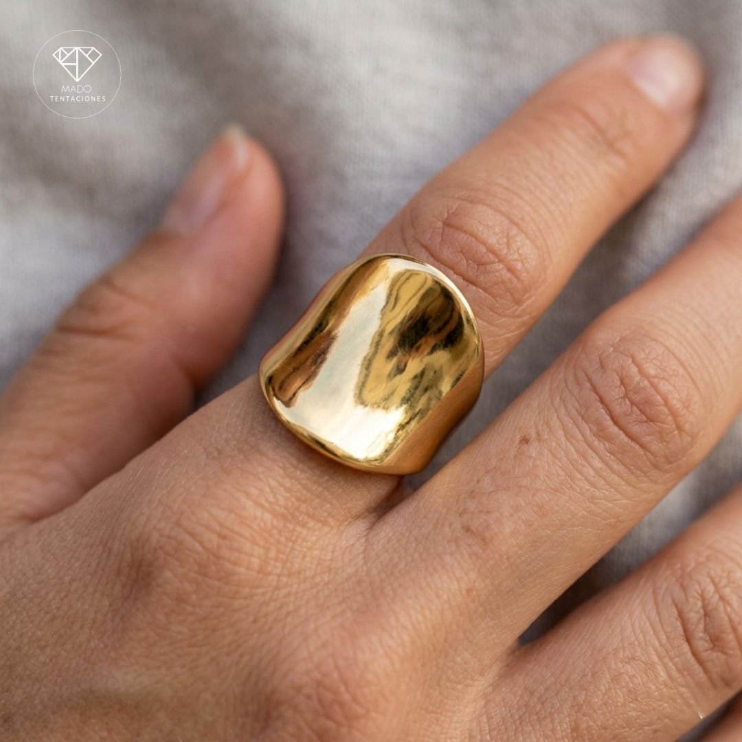 Anillo Cóncavo Pulido Espejo
