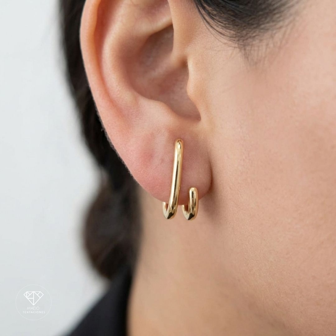 Aretes Garra Doble Lisa