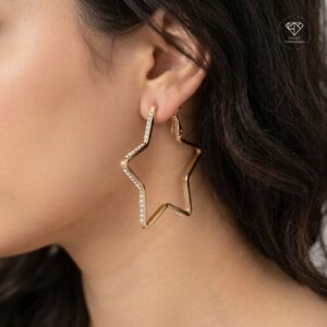 Arracadas Maxi Estrella Pavé
