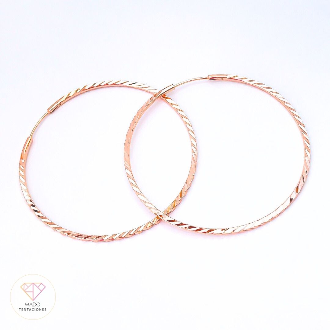 Arracadas XL Diamantadas Rose