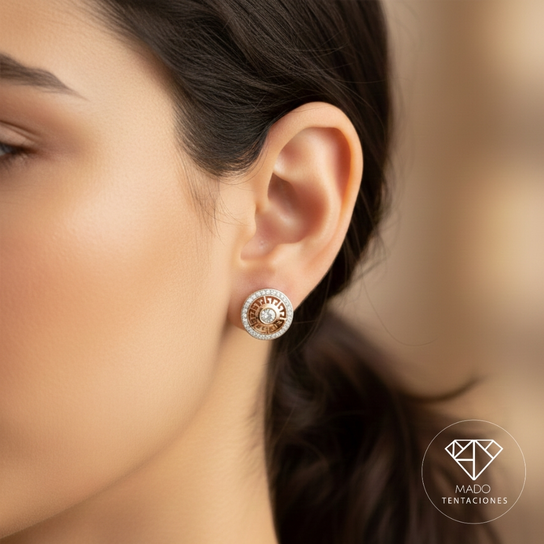Aretes Roseta Greca Romana
