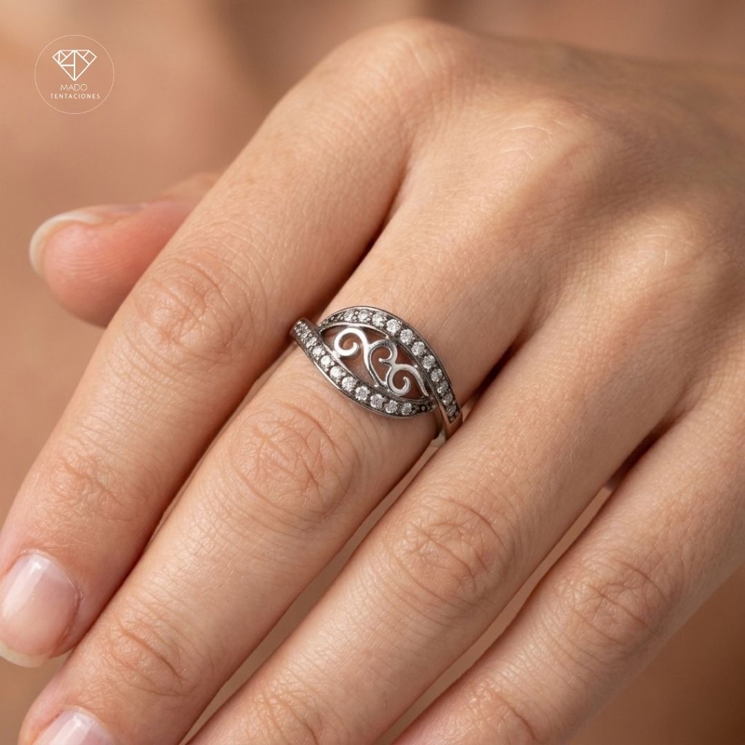 Anillo Filigrana Pavonado Almendra