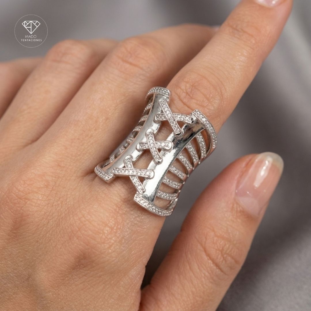 Anillo Corsé Platinado