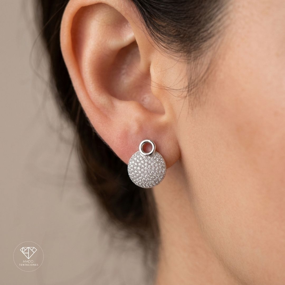 Aretes Círculo Micro Pavé