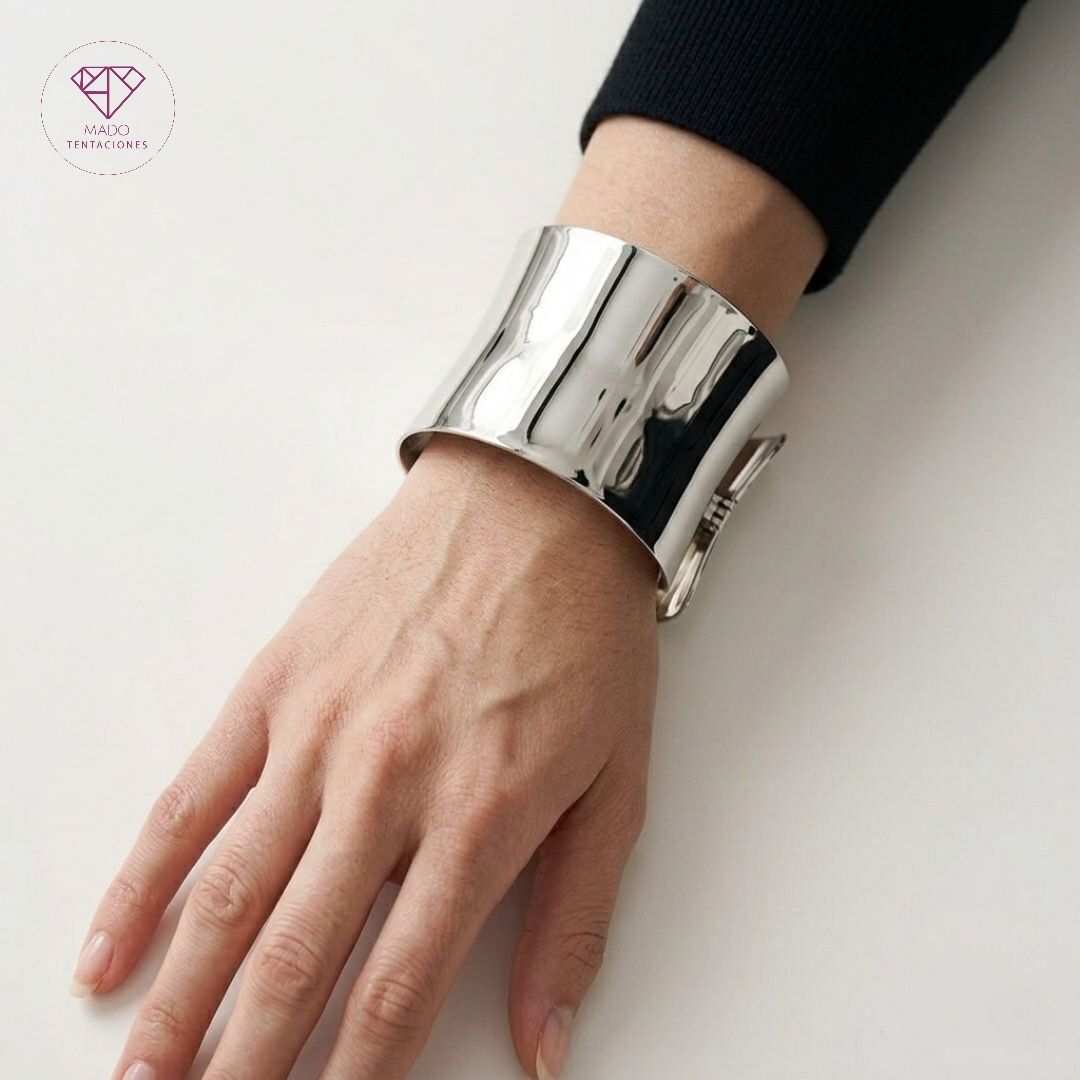 Brazalete Maxi Platinado Espejo