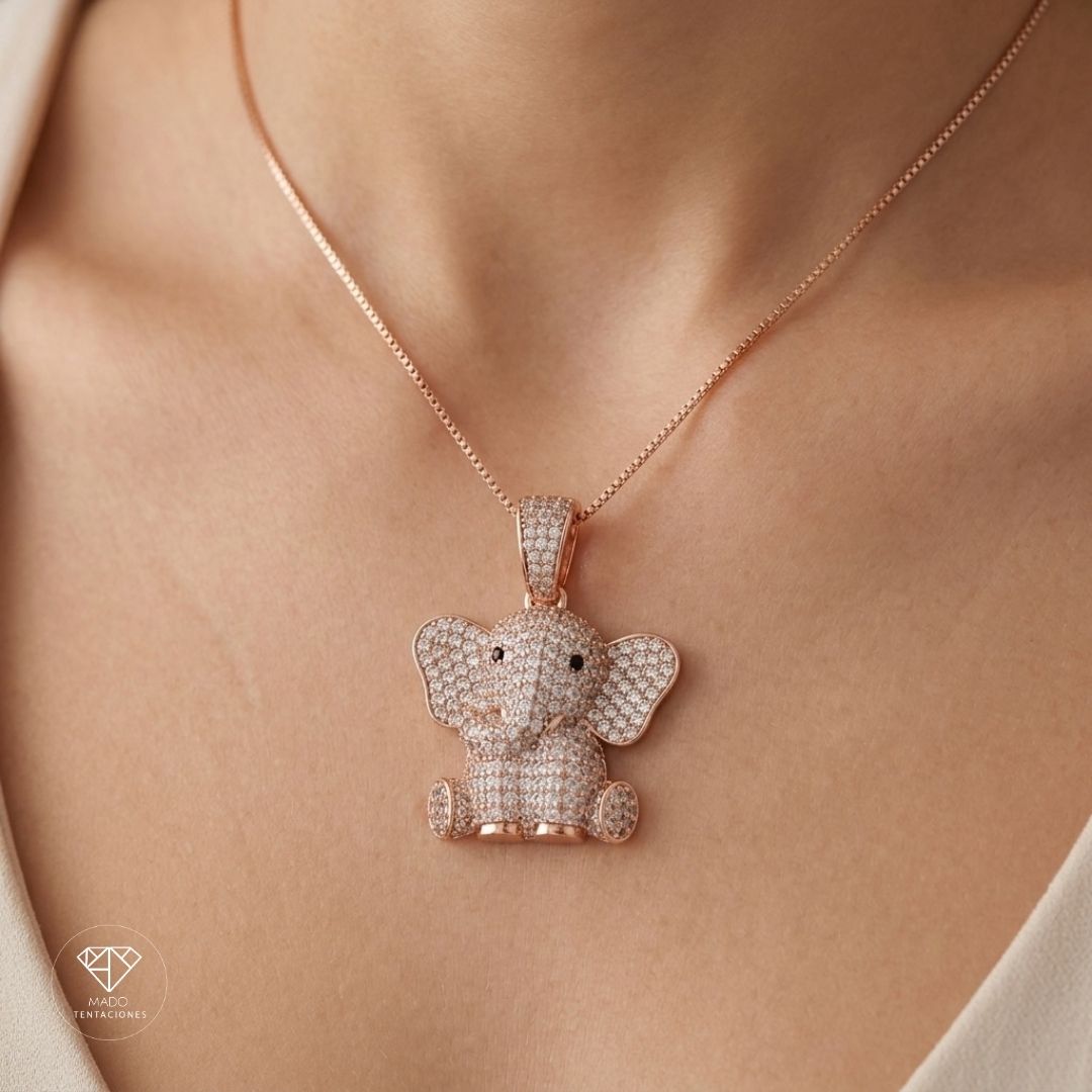 Collar Elefante Pavé Rose