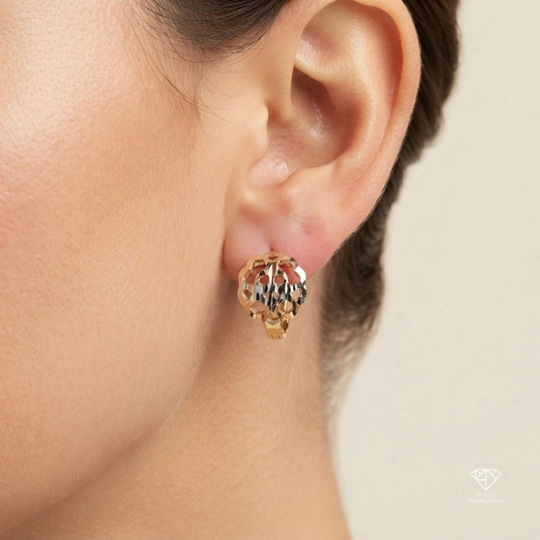 Aretes Huggie Florentino Diamantados