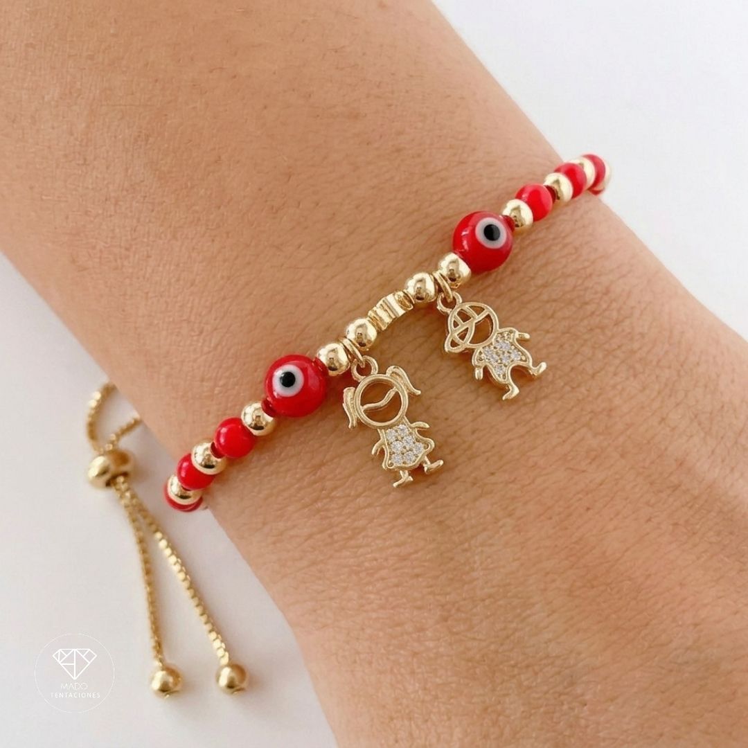 Pulsera Ajustable Niños Ojo Turco